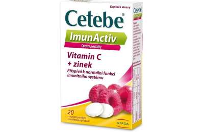 Cetebe ImunActiv Vit.C+zinek 20 cucacích pastilek